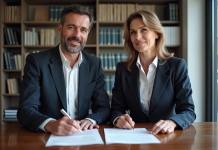 Avocats en discussion dans un bureau moderne à Monaco