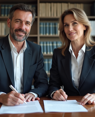 Avocats en discussion dans un bureau moderne à Monaco